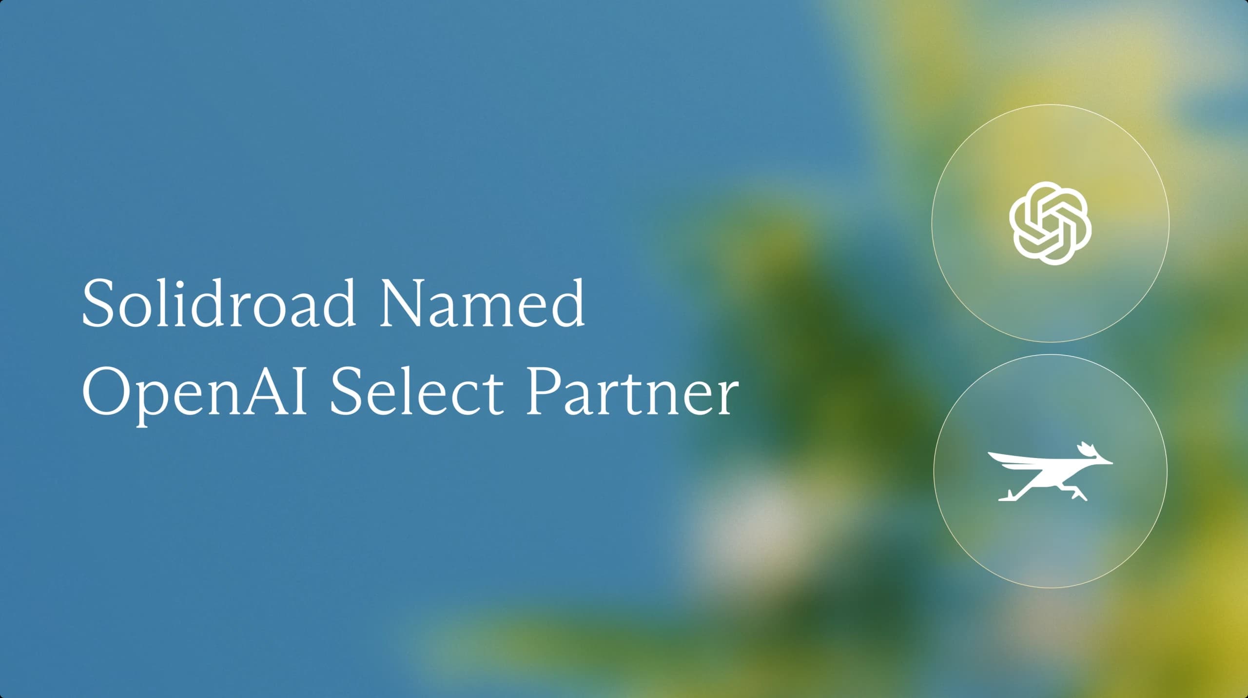"Solidroad Named OpenAI Select Partner" beside the OpenAI and Solidroad logos